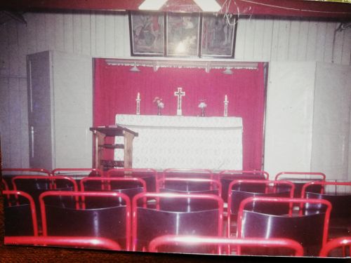 Chase Hut Altar concealed behind screens